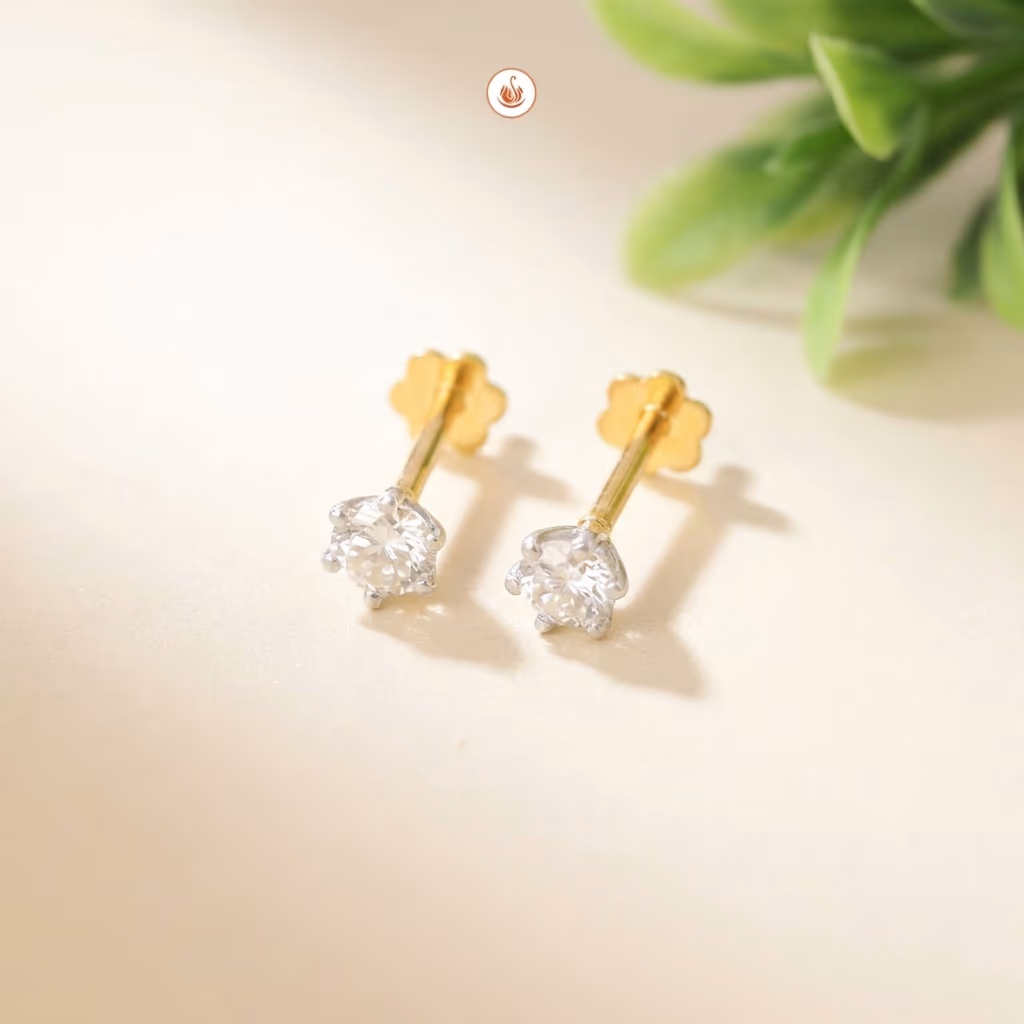 Sazuna Urvashi Solitaire Diamond Earring