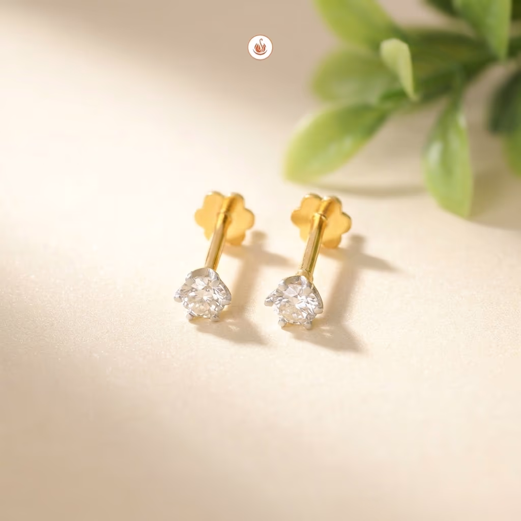Sazuna Wren Solitaire Diamond Earring