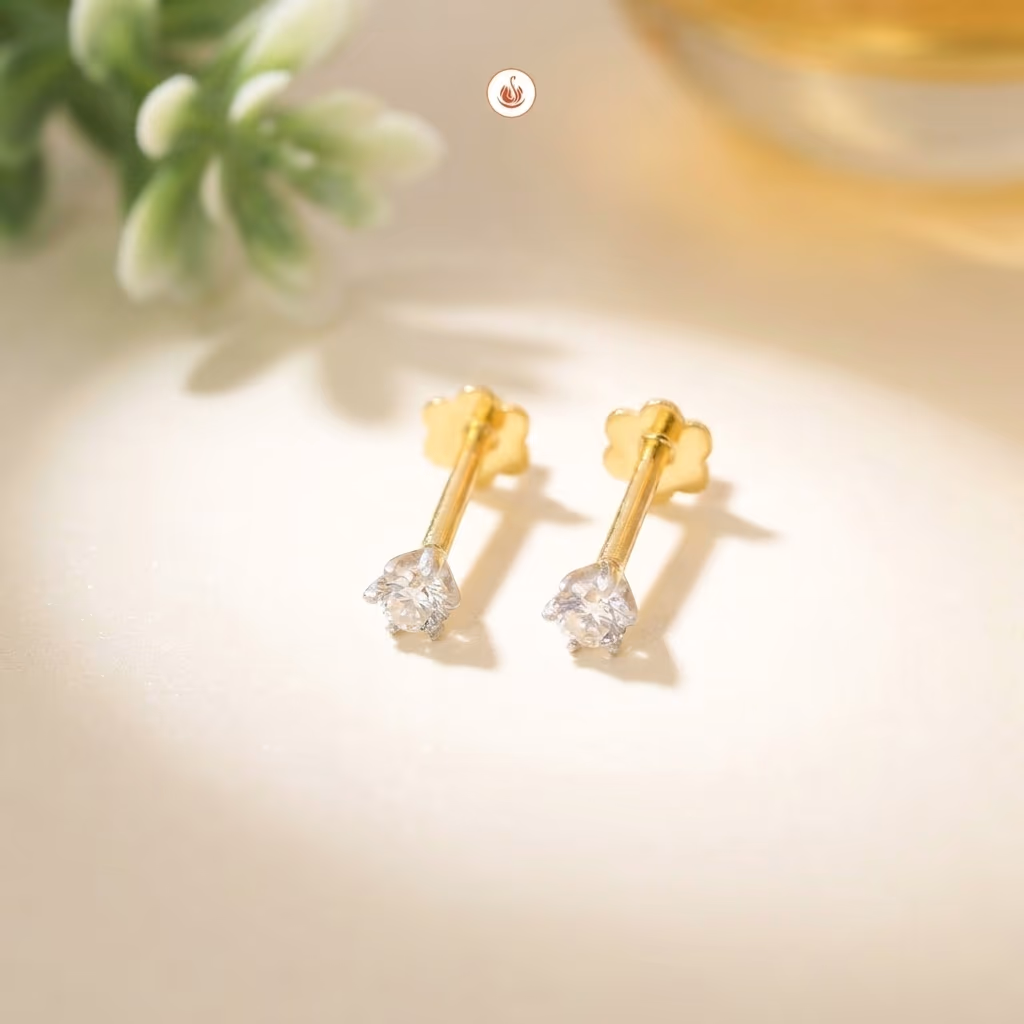 Sazuna Anushka Solitaire Diamond Earring