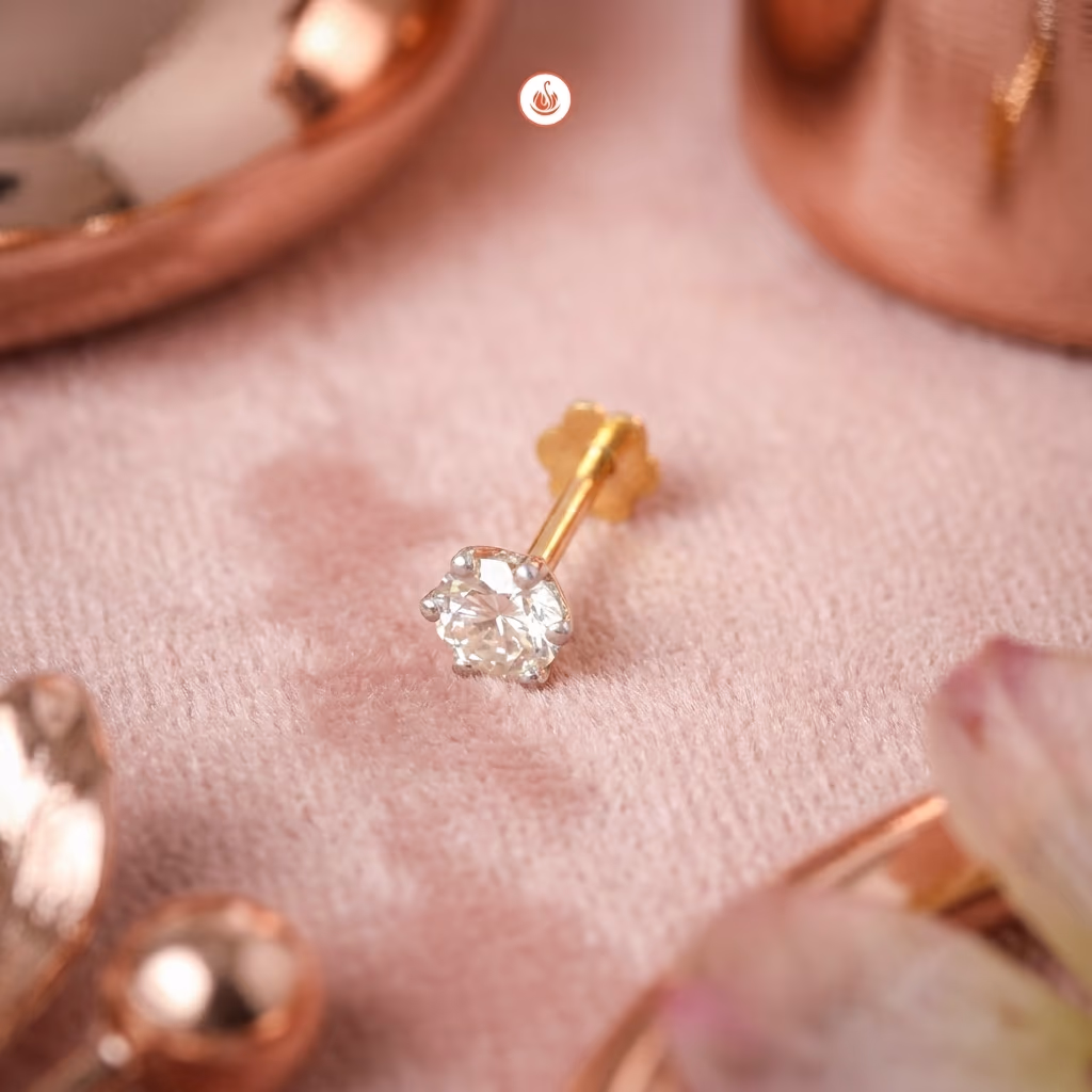 Sazuna Divisha Solitaire Diamond Nosepin