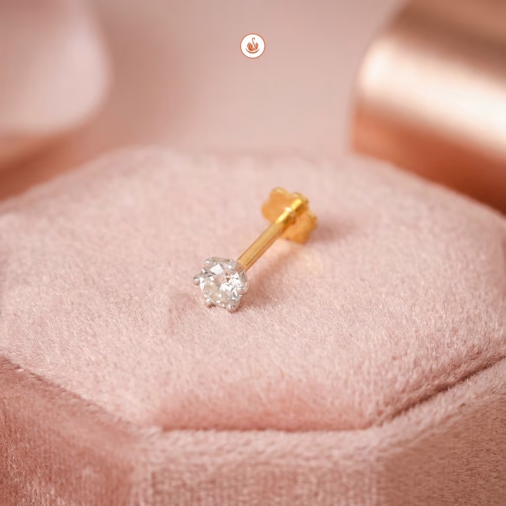Sazuna Hira Solitaire Diamond Nosepin