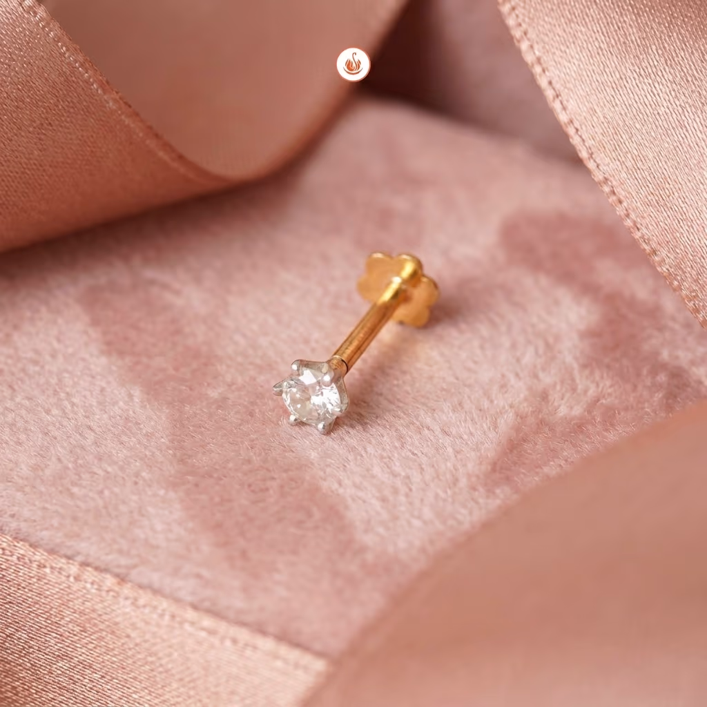 Sazuna Ishaani Solitaire Diamond Nosepin