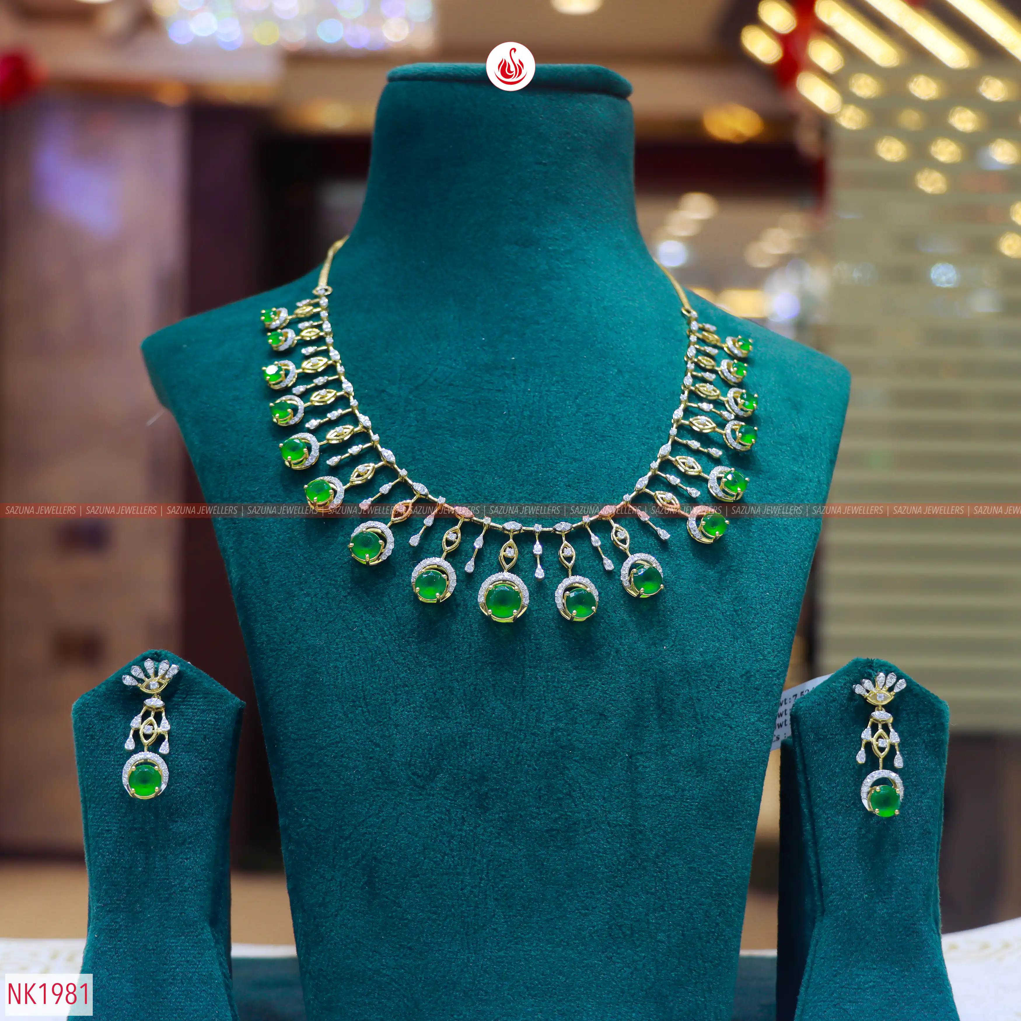Sazuna Umaira Emerald Diamond Necklace
