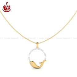 Sazuna Modest Fish Diamond Necklace