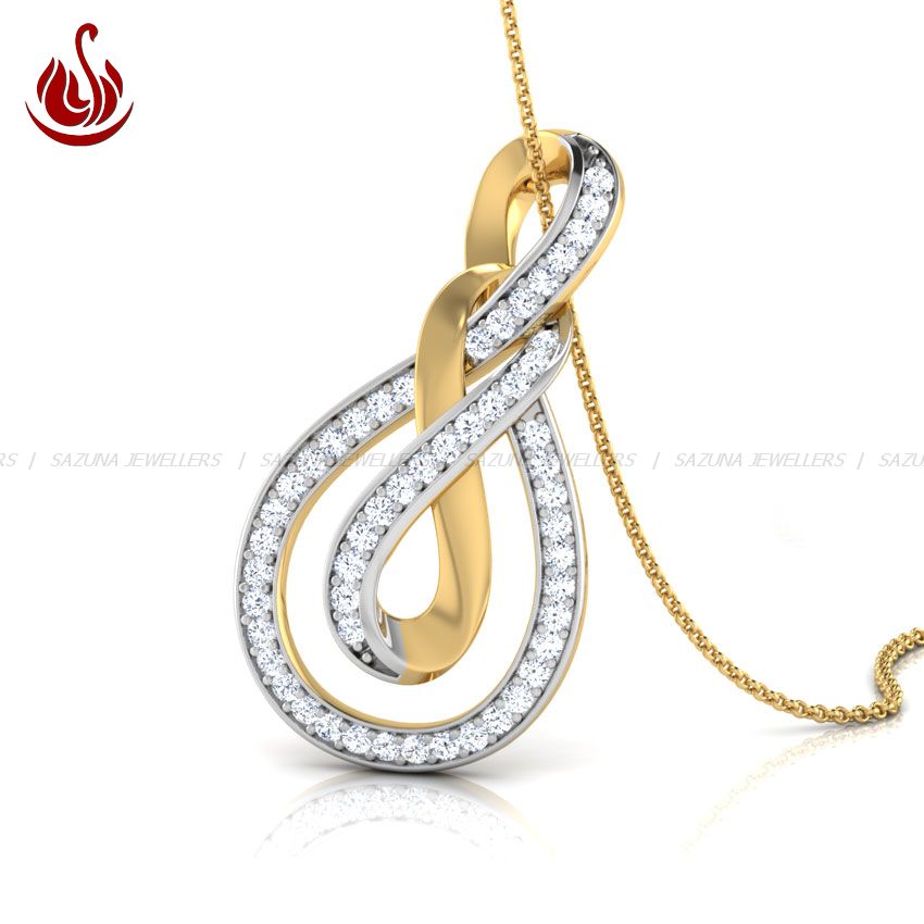 Sazuna Ayla Double Knot Diamond Pendant