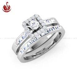 Sazuna Sparkle Diamond Bridal Ring Set