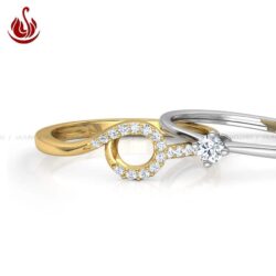 Sazuna Helix Twin Diamond Rings