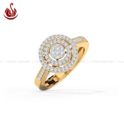 Sazuna Duo Halo Adjustable Diamond Ring